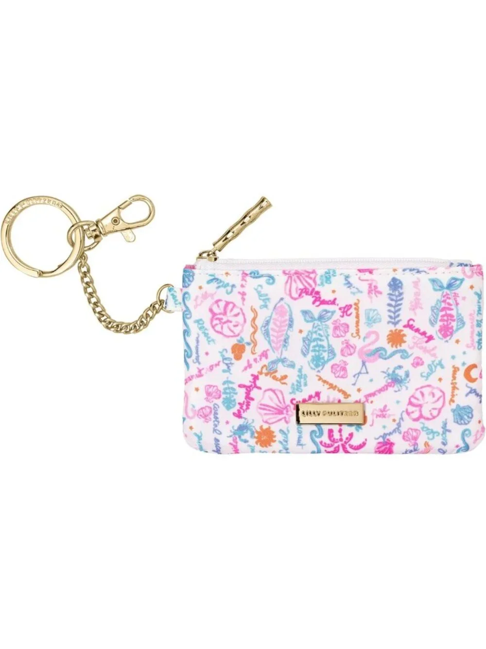 Chic Zip Card Case ID Wallet in Summer Serenade - Stylish & Functional Accessory